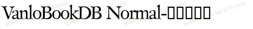 VanloBookDB Normal字体转换